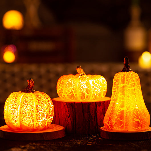 Linterna de Calabaza LED Decorativa - Lámpara Luminosa de Resina para Halloween - Image 3