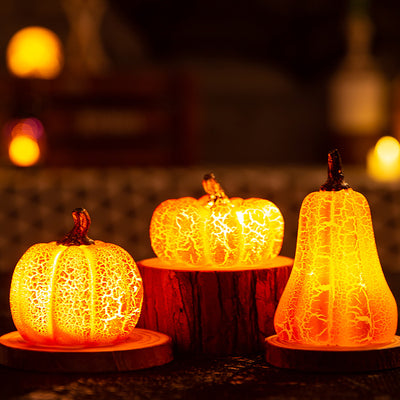 Linterna de Calabaza LED Decorativa - Lámpara Luminosa de Resina para Halloween - Image 3