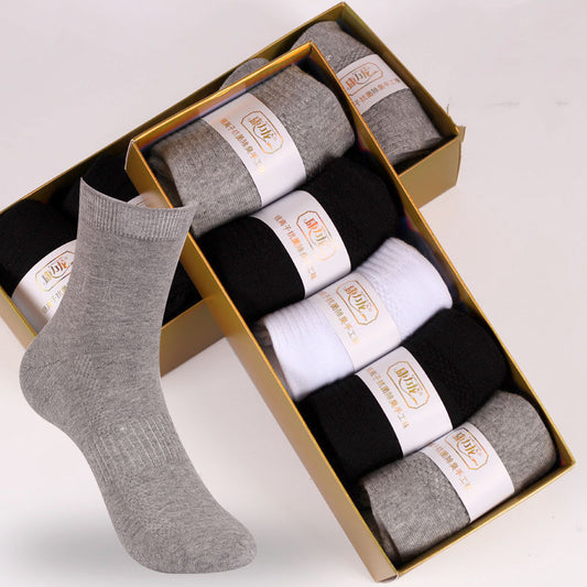 Calcetines Ejecutivos de Algodón Peinado para Hombre - Medianos Negros Otoño Invierno