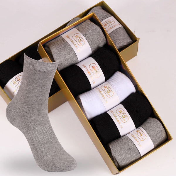Calcetines Ejecutivos de Algodón Peinado para Hombre - Medianos Negros Otoño Invierno