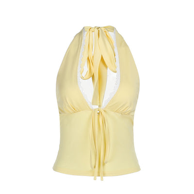 Top Halter Escotado con Encaje Elegante - Image 5