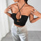 Top Deportivo Crop Ajustado con Tirantes y Cordón