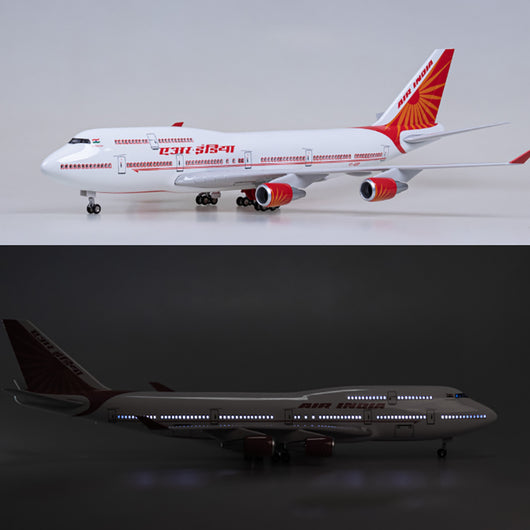 Avión Air India con Ruedas, Luces LED y Detalles de Simulación - Image 5