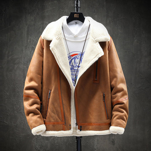 Chaqueta de Lana de Cordero con Solapa Corta y Forro Acolchado - Image 7