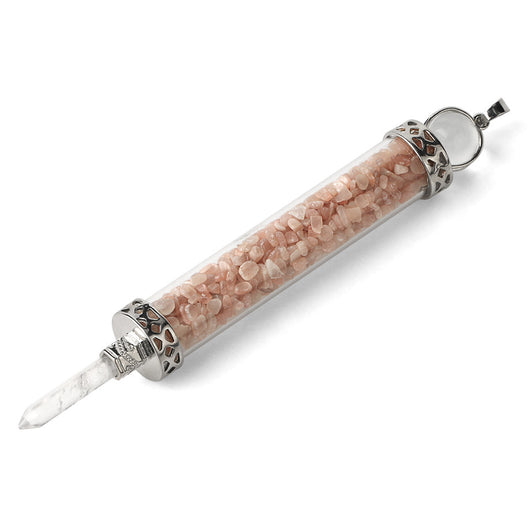 Colgante Cristal Rodolita con Alas - Botella de Deseos Artesanal - Image 39
