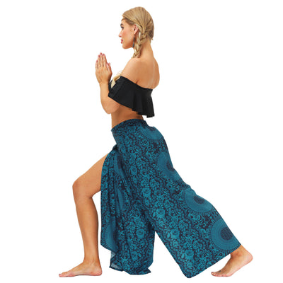 Pantalones Rectos Estampados para Mujer - Frescos y Cómodos con Abertura Lateral - Image 11