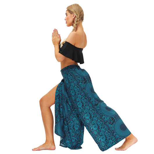 Pantalones Rectos Estampados para Mujer - Frescos y Cómodos con Abertura Lateral - Image 11