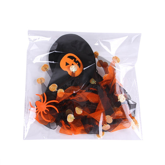 Conjunto Halloween Gorro y Bufanda Patrón Calavera con Capa Gato - Image 4