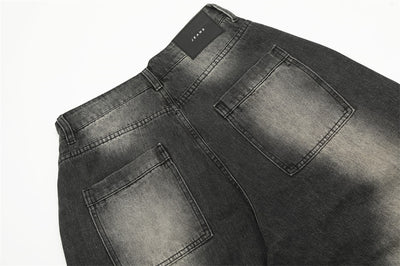 Shorts de Mezclilla Suelta con Detalles de Pintura Contrast para Hombre - Image 13