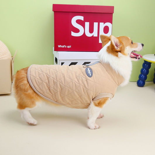 Abrigo Acolchado para Corgi Otoño Invierno con Diseño de Diamantes - Image 10