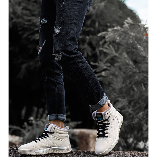 Zapatillas Altas Casuales de Algodón para Hombre Talla Grande - Cálidas y Ligeras