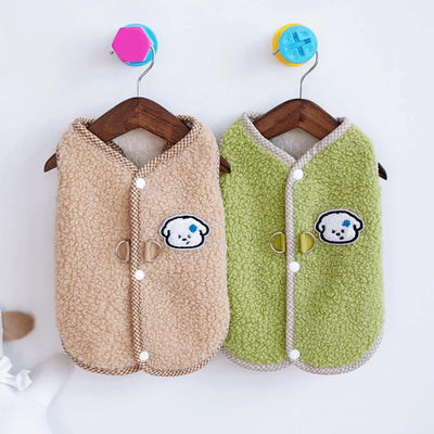 Chaleco Térmico de Forro Coral para Perros y Gatos - Abrigo de Invierno con Argolla para Correa - Image 13