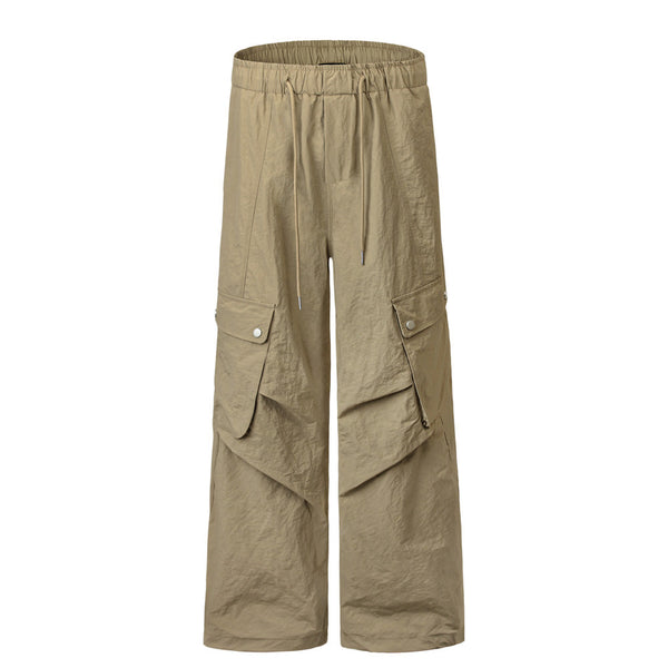 Pantalones Cargo Overol con Cordón Ajustable - Estilo Urbano Holgado para Hombre