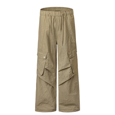 Pantalones Cargo Overol con Cordón Ajustable - Estilo Urbano Holgado para Hombre