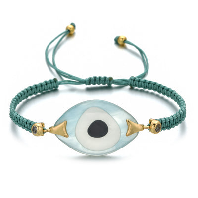Pulsera Tejida a Mano con Ojo de Demonio Turco en Resina - Image 17