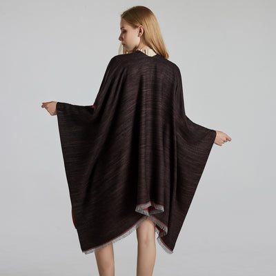 Chal Dividido Jacquard Grueso y Cálido - Estilo Europeo y Americano - Image 32