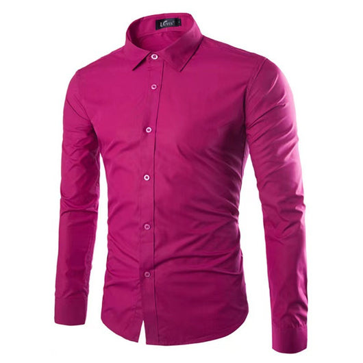 Camisa Polo Casual sin Planchado con Mangas Largas para Hombre - Image 13