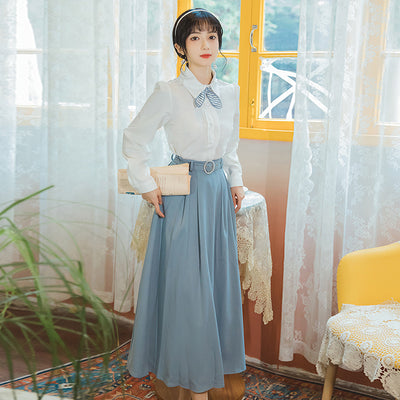 Traje de Vestido con Cintura Ajustable Diseño Minimalista para Mujer - Image 6