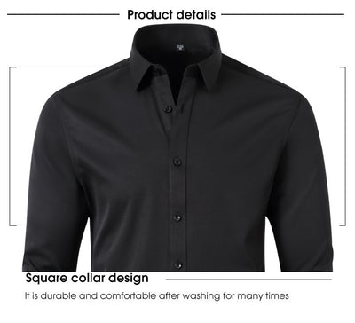 Camisa Slim Fit Coreana de Color Sólido para Hombre - Image 24