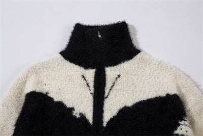 Suéter Oversize Patchwork Cuello Alto Comodidad Total - Image 18