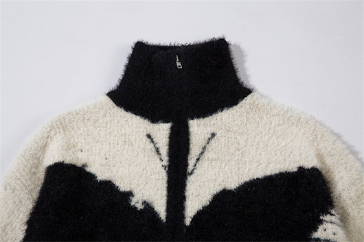 Suéter Oversize Patchwork Cuello Alto Comodidad Total - Image 18