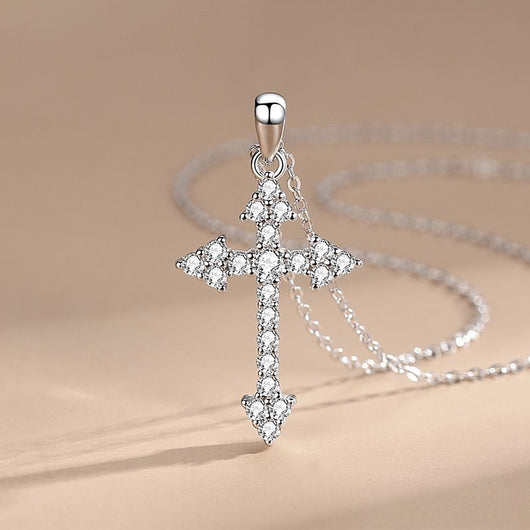 Collar Cruz de Plata 925 con Diamantes Completos - Image 6