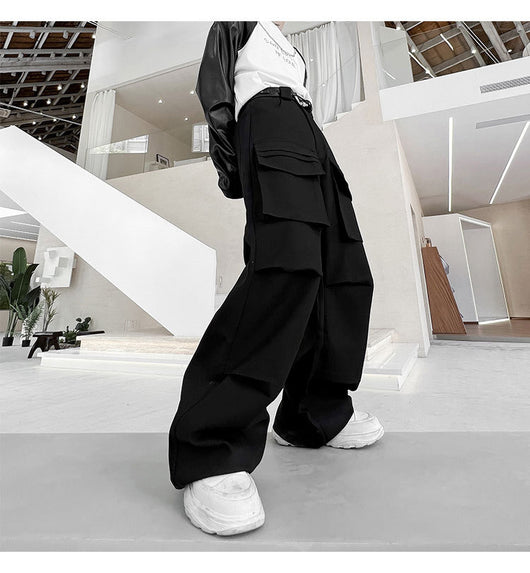 Pantalón Funcional Unisex de Pierna Ancha con Múltiples Bolsillos - Image 26