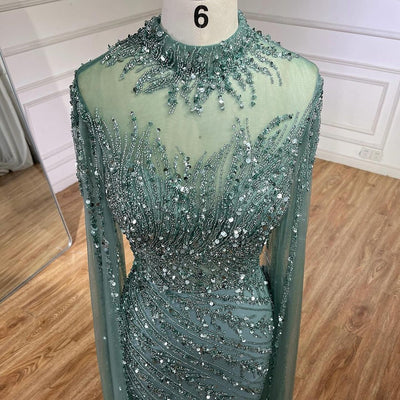 Vestido de Gala Elegante con Mangas Volantes y Falda Sirena - Image 67
