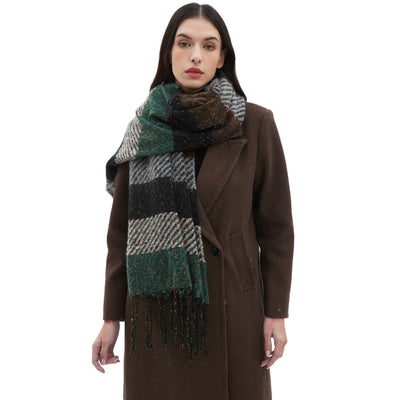 Bufanda Unisex a Rayas con Borlas - Cuello Cálido Europeo y Americano - Image 3