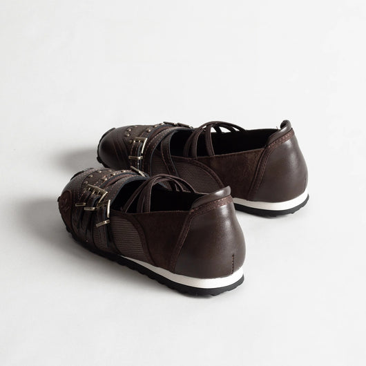 Zapatos Mary Jane Retro con Hebilla Deportiva - Estilo Vintage Marrón para Mujer - Image 3