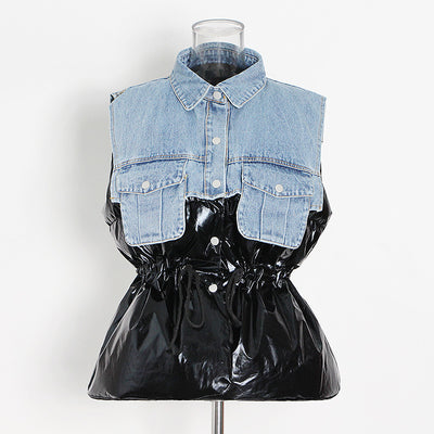 Chaleco Denim Casual para Mujer con Costuras Decorativas - Image 8