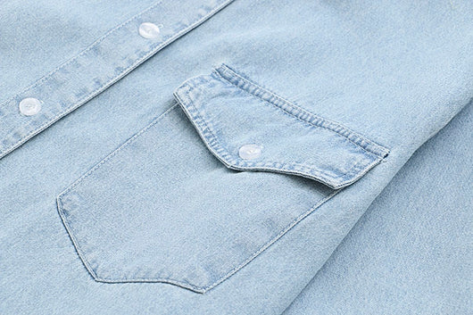 Camisa Denim Manga Larga con Bolsillo - Image 20