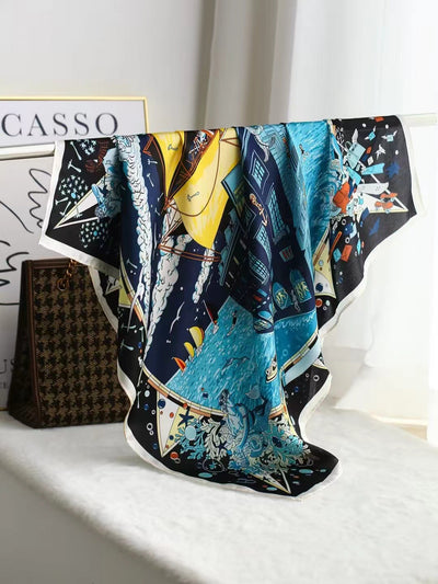 Pañuelo de Seda Cuadrado Lujo Elegante - Accesorio Premium para Regalo - Image 35