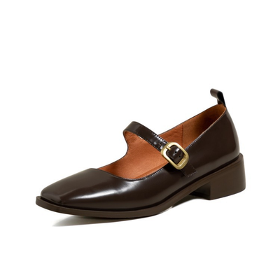 Zapatos Planos de Punta Cuadrada con Botones para Mujer - Image 36