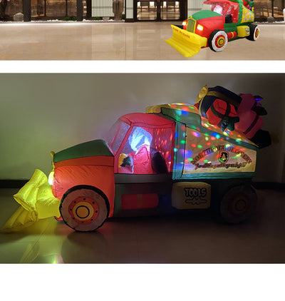 Papá Noel Inflable con Luz LED para Limpieza de Nieve - Decoración Navideña - Image 13