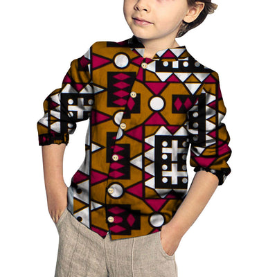 Camisa de Algodón para Niño con Estampado y Patchwork Moderno - Image 10