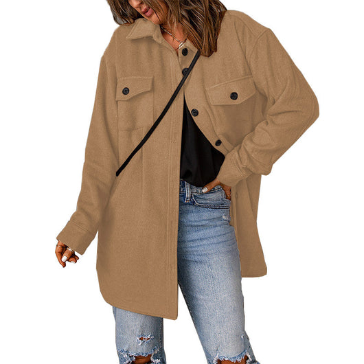 Chaqueta de Pana para Mujer - Elegancia Casual en Tono Sólido - Image 14