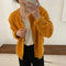 Cardigan de Cachemira para Mujer Cuello Redondo Abrigo Tejido Grueso Otoño Invierno
