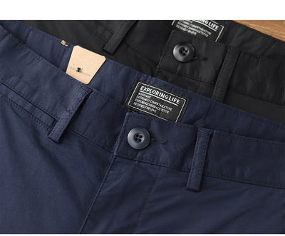 Pantalones Casuales Hombre Verano Transpirables Ajuste Cónico Elástico - Image 16
