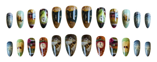 Uñas Postizas Maximalistas Inspiradas en Y2K - Set de 24 Piezas con Diseño Artístico - Image 7