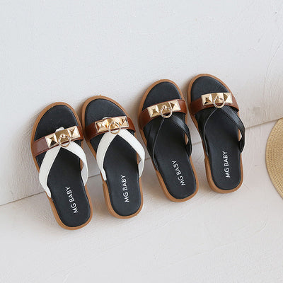 Sandalias y Pantuflas Infantiles Estilo Británico Retro - Image 13