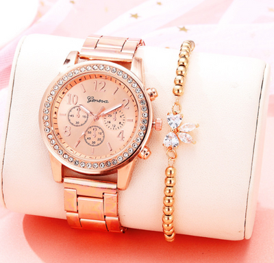 Reloj Pulsera de Diamantes con Correa de Acero Inoxidable - Image 8