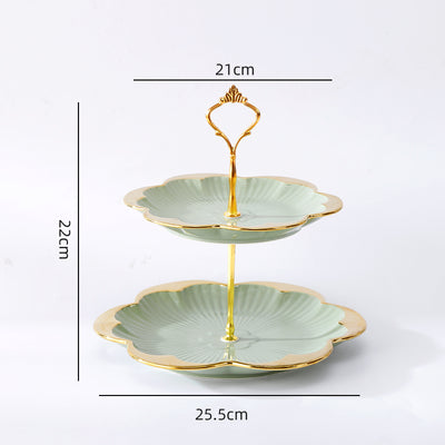 Plato de Frutas Multicapa de Cerámica Lujo Minimalista para Sala - Image 10