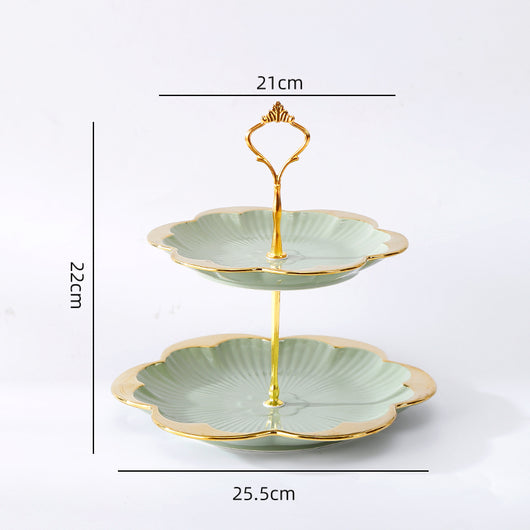 Plato de Frutas Multicapa de Cerámica Lujo Minimalista para Sala - Image 10
