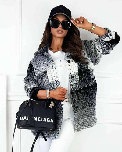 Abrigo de Lana Estampado para Mujer - Colección Otoño Invierno - Image 11