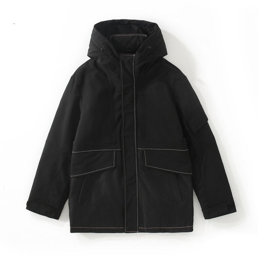 Chaqueta de Plumón con Capucha para Invierno - Versátil para Hombre - Image 6