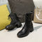 Botas Martin Blancas de Tacón Grueso y Suela Reforzada para Mujer