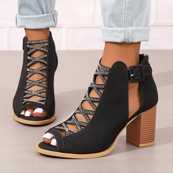 Sandalias de Tacón Grueso para Mujer Talla Grande - Comodidad y Estilo