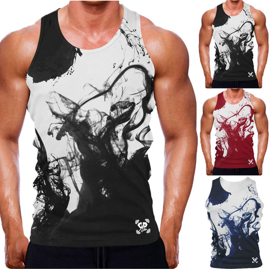 Playera Deportiva sin Mangas con Impresión 3D para Hombre - Image 9