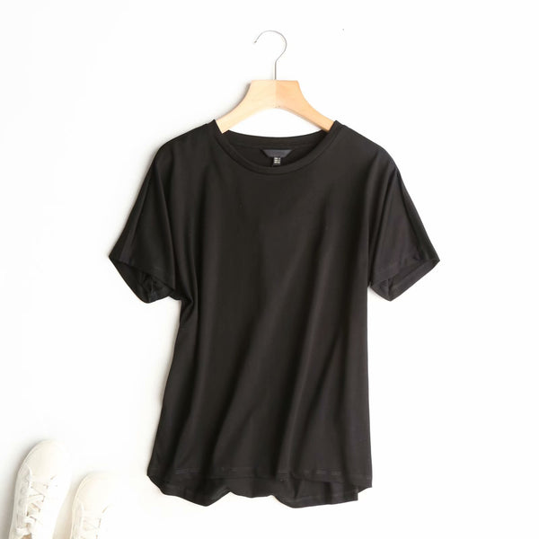 Playera Básica de Algodón 4 Colores Clásica - Corte Holgado y Versátil